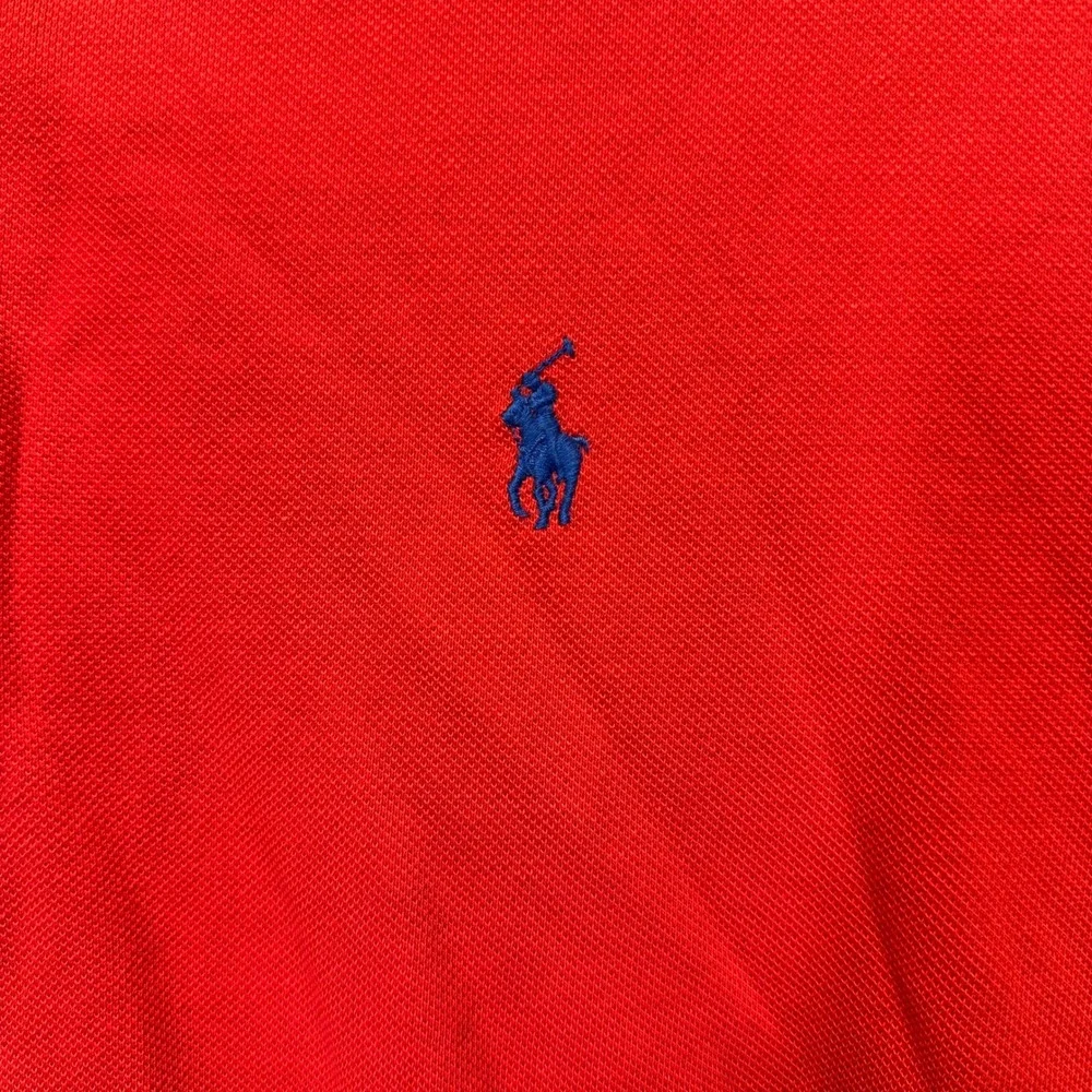 Polo Ralph Lauren Mens XL Classic Fit Red Short Sleeve Pique Polo Shirt Blue